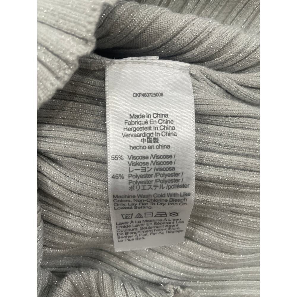 NWT Madewell Phoebe Snowy Silver Cutaway Ribbed Tank Size L - Picture 12 of 12